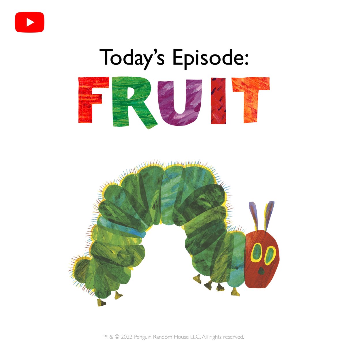 We are happy to share that our latest episode, FRUIT, is now ready to watch and enjoy. Today’s episode features a full read aloud of The Very Hungry Caterpillar. We hope you enjoy this very special episode featuring everyone’s favorite caterpillar. youtube.com/@WorldofEricCa…