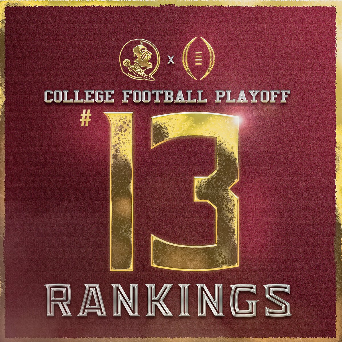FSUFootball's tweet photo. Climbing 3️⃣ more spots in this week’s @CFBPlayoff Top 25

🔗: https://t.co/qwTUy3PBWI

#NoleFamily | #KeepCLIMBing https://t.co/zn0lJL7HDu