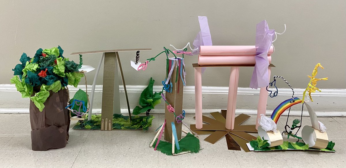 MCteacherEd's tweet photo. ART 207 Students get Inspired by the sculptor Alexander Calder for a STEM Challenge❗️The winning team Lindsey Brie, Bonnie Hollingsworth, &amp; Grace Araya created “Rainbow Connection” ‼️ https://t.co/U1TbcSYGZR