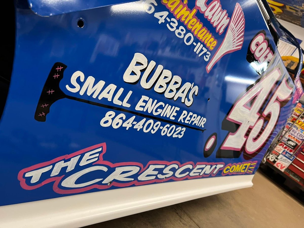 JackCofer94's tweet photo. A hand-painted wrap. 😍

Woodruff, SC’s Colt Smith will be entering his No. “Colt .45” Excel Racing Chassis in the @GatewayDirt Nationals this year and the car features a throwback technique where the numbers and many of the sponsors are painted by hand! https://t.co/8ofHIplGiv