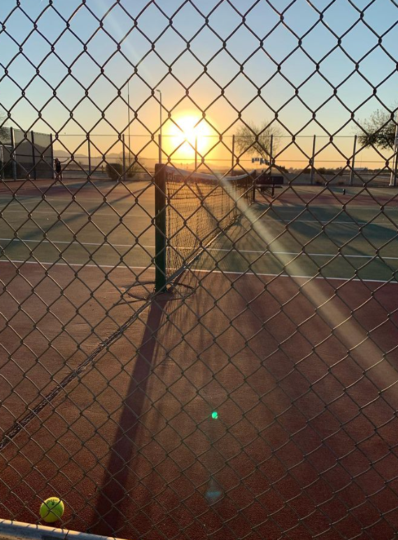 DEGirlsTennis's tweet photo. Time to go to work.... #WeAreDE #ScorpionRacketSports #DesertEdgeHighSchool #DesertEdgeHS #agua_friauhsd #CollegeAndCareerReady #WeRDE #GoodyearAZ #School #HighSchool #GoodyearLife #CityofGoodyear #AFUHSD #deathletics #ScorpionNation #ScorpionStingtoBlack #IronScorpions https://t.co/8ncyciVqKr