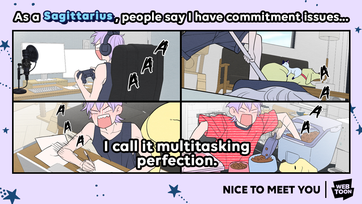 webtoonofficial's tweet photo. To all the Sagittarius♐who despise commitment, we guarantee these #WEBTOON series will be worth your time!🤩
Satiate that #Sagittarius thirst to explore new things with these riveting reads! #NiceToMeetYou #WindBreaker #Daybreak #GeckoChan @wishroomness @Moosopp @GeckoChan_ https://t.co/zr61WlJBBU