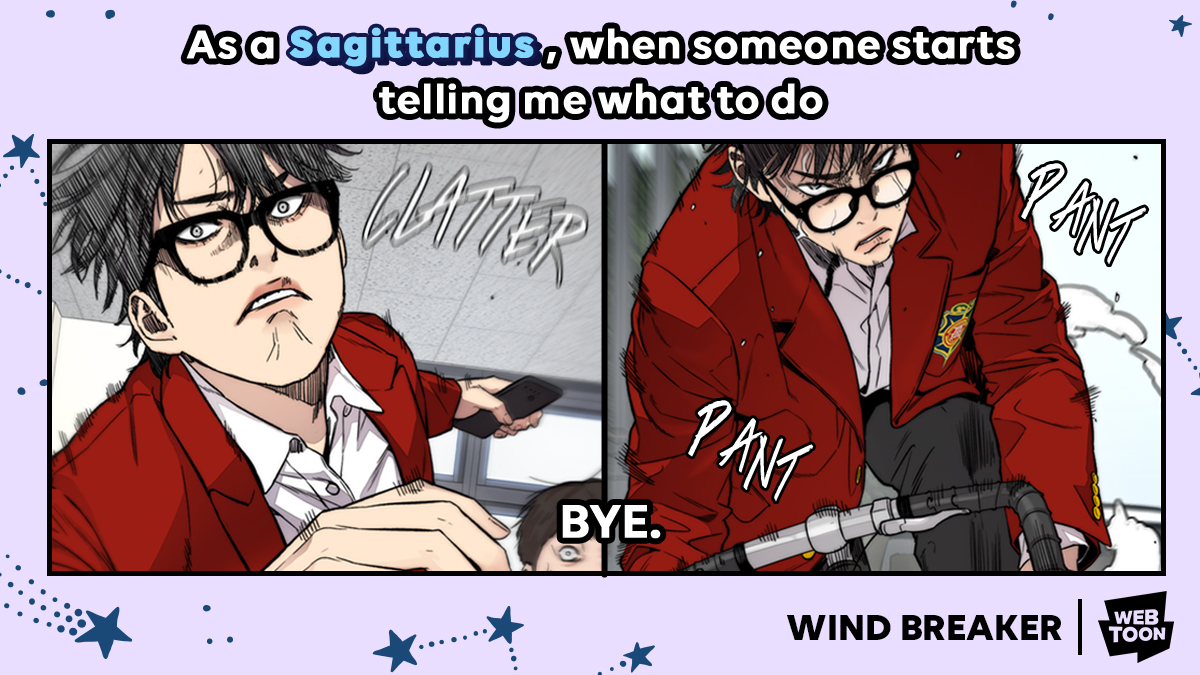 webtoonofficial's tweet photo. To all the Sagittarius♐who despise commitment, we guarantee these #WEBTOON series will be worth your time!🤩
Satiate that #Sagittarius thirst to explore new things with these riveting reads! #NiceToMeetYou #WindBreaker #Daybreak #GeckoChan @wishroomness @Moosopp @GeckoChan_ https://t.co/zr61WlJBBU