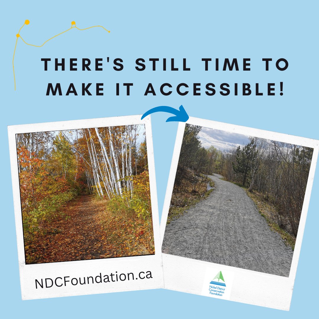 There's still time to make it accessible!  Make an impact on the at the Lake Laurentian Conservation Area Today! …tconservationfoundation.salsalabs.org/givingtuesday2…