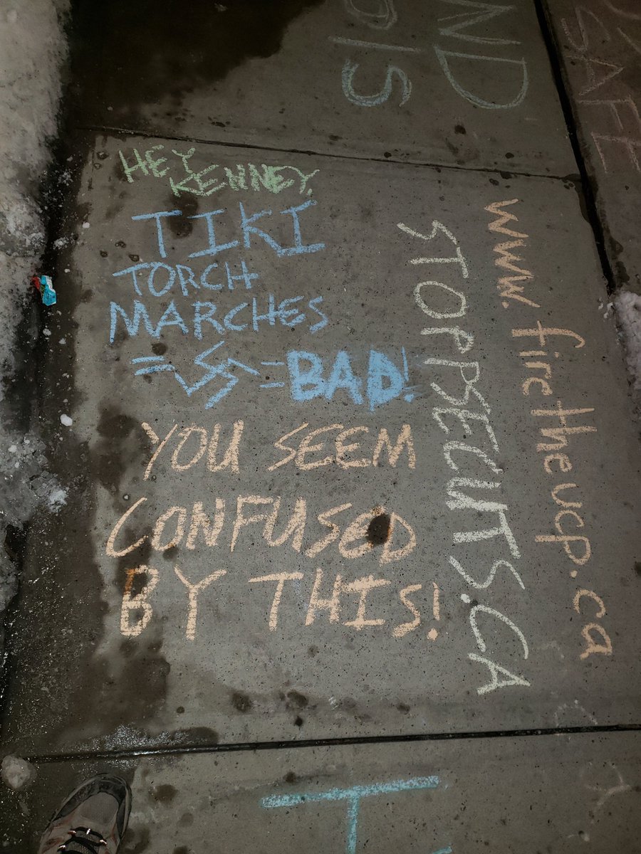 Fighting_for_AB's tweet photo. @jkenney Couldn't even finish the term, eh?

We've come to expect this from you.

Thank you for all the #ABChalks memories. Protesting your place of "business" for the last 3 years and helping Albertans take back the voice you tried to steal has been an honour.

#abpoli #ableg https://t.co/vhszn63g3p
