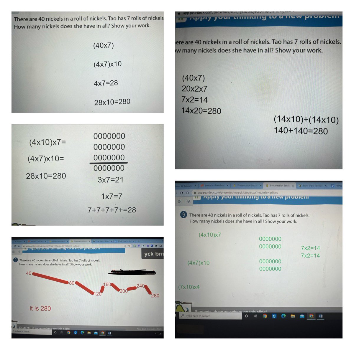 mslinvillesmath's tweet photo. Multiple Solution Strategies for the win! #PearDeck #IReadyMath #Grade3 #IamCPS #CPSmath #JPPLions https://t.co/lAs2uFl2bk