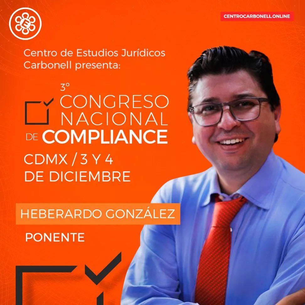pacocolunga's tweet photo. Aun estás a tiempo para inscribirte al 3er Congreso Nacional de #Compliance del @CentroCarbonell en donde participaré en la mesa de análisis práctico sobre #complianceLaboral  con @MiguelCarbonell y @HeberardoConH. Te esperamos @CursosCarbonell👇🏻https://t.co/5lcL08cZ1F https://t.co/2YL70q975v