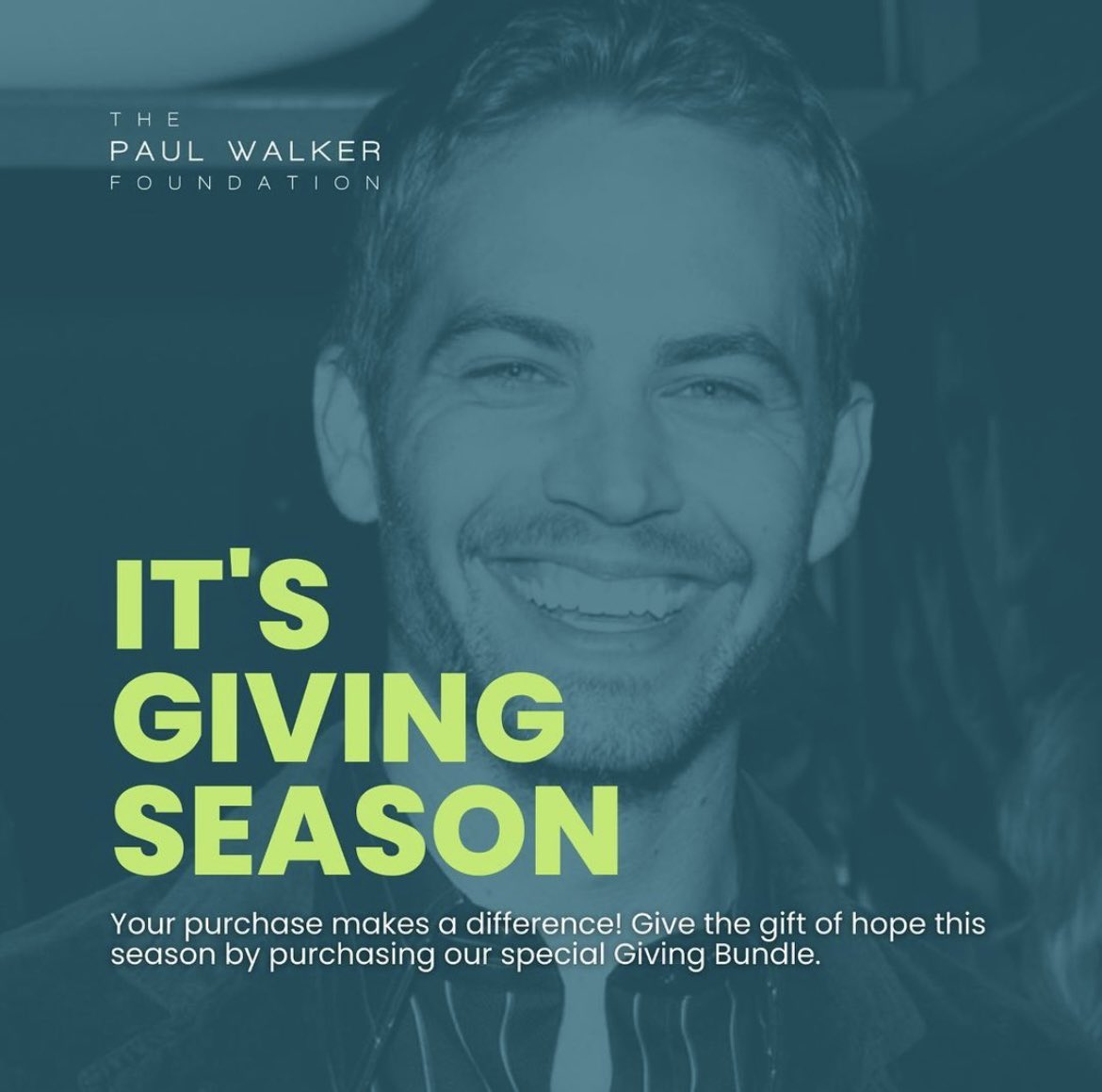 Happy #GivingTuesday everyone! 

In honor of today and it also being #ChadwickBoseman‘s birthday, check out the @bosemanfdn at  chadwickbosemanfoundation.org. #thecbfa 

You can also support the @paulwalkerfdn at paulwalkerfoundation.org. #PaulWalker 

#GivingSeason