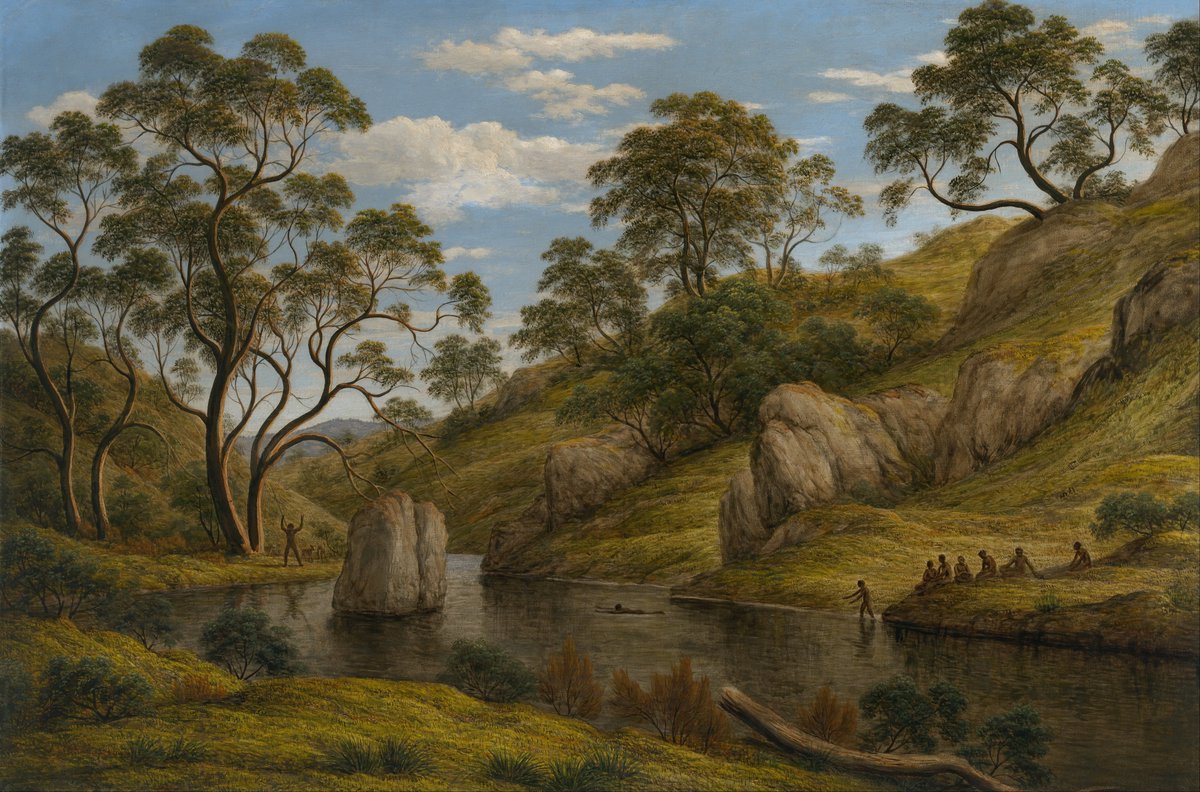 Jonathan_Wallis's tweet photo. Today I’m travelling to Canberra to present on the incoherent classicism of John Glover’s 1837 painting, The Bath of Diana, Van Diemen’s Land. It’s been a pleasure co-writing this paper with @Grae_Miles. https://t.co/pnfxPW0BzR