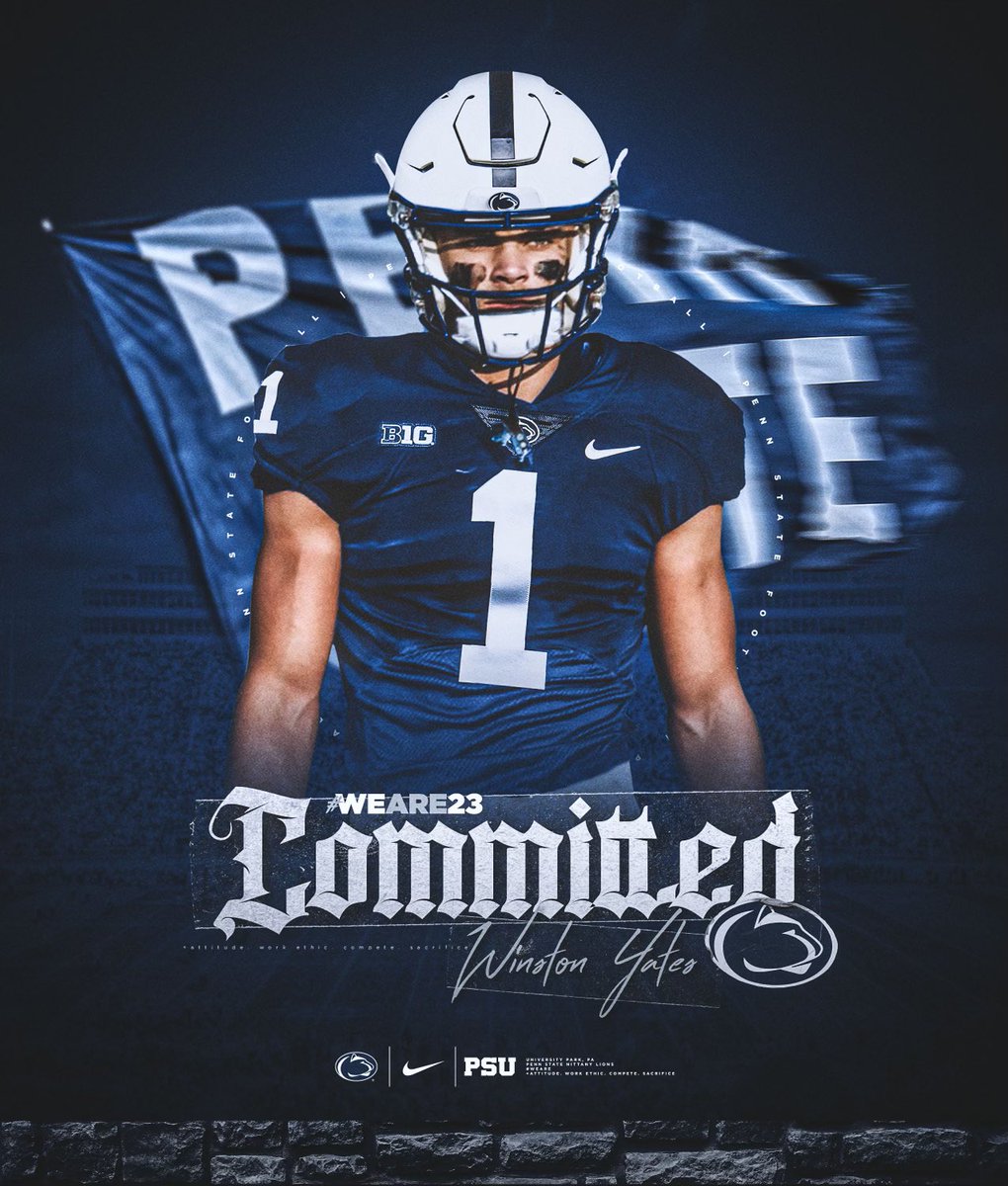 OFFICIALLY A NITTANY LION🦁🦁      First and foremost I want thank God. I would also like to thank my family and coaches for all their support. I’m very honored #WEARE