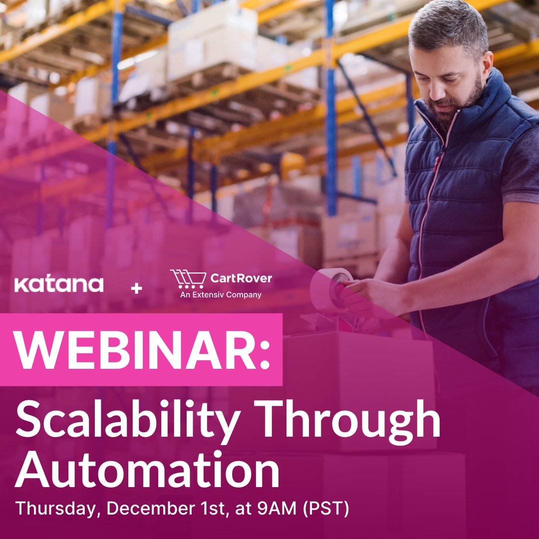 📺 Join us in a webinar with <a href="/Katana_MRP/">Katana Cloud Inventory</a> on Thursday, December 1st, at 9AM (PST)!

Andreas Blomst will join Mark Cohen to discuss why you should automate your backend operations and how it can streamline your workflows.

➡️ Register here: hubs.ly/Q01s_rRX0