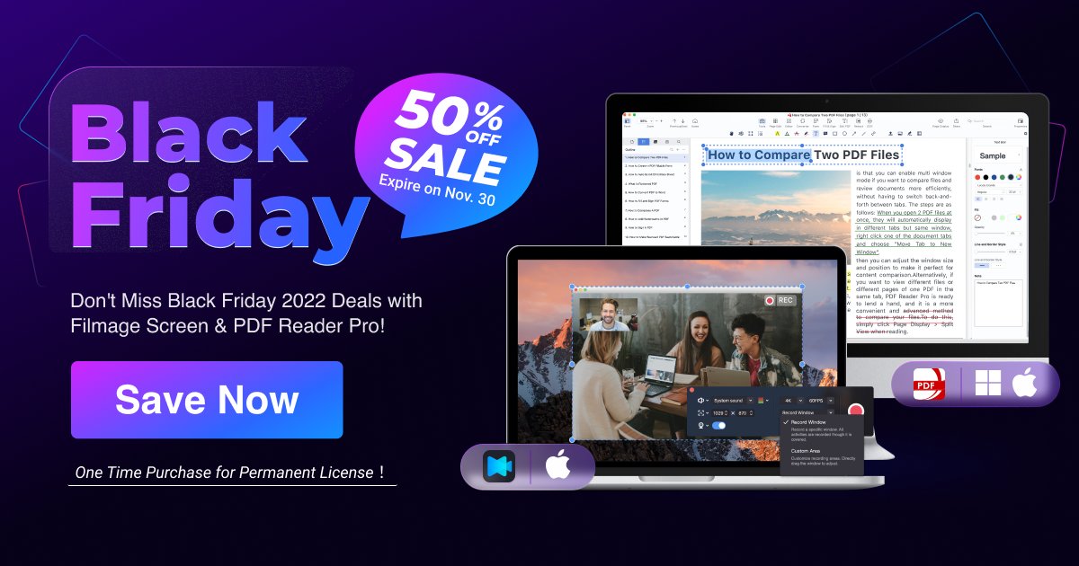 PDFReaderPro's tweet photo. 24-hour Countdown to Black Friday Sale! ⏳
Few remaining LIMITED 50% OFF PDF Reader Pro &amp; Filmage Screen Permanent Licenses!
⏰ BUY NOW ⏰
👉🏻https://t.co/bkBXRCqHdS

#BF2022 #BlackFridayDeals #BlackFriday #BlackFriday2022 https://t.co/OhlSu1m48D