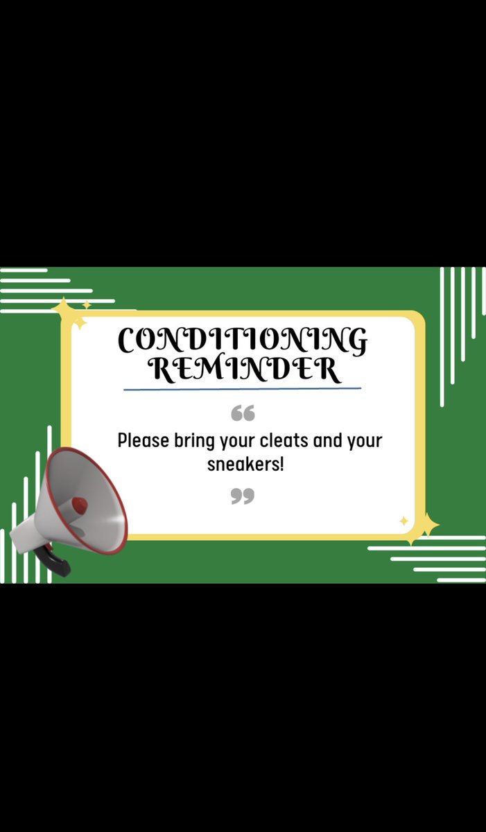 🚨CONDITIONING REMINDER🚨