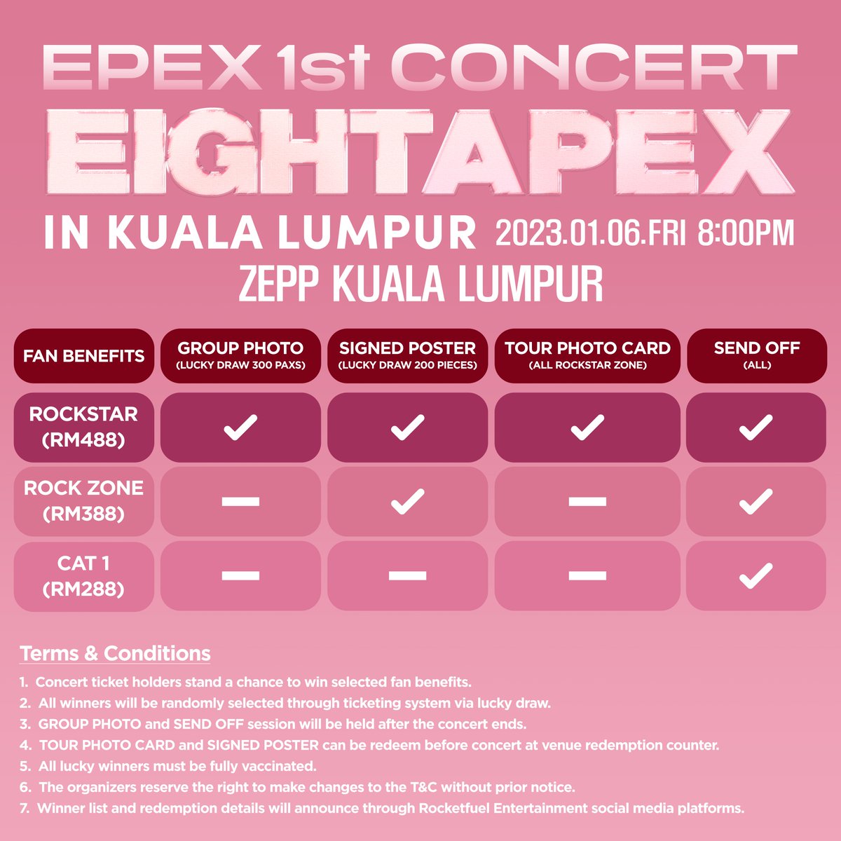 the_EPEXMY's tweet photo. APA KHABAR 🇲🇾 ZENITHs? 🤗

Tickets are still up on sales and everyone shouldn't miss out to catch their live performance happening on January 6th! Let's click clack and ride a piggyback with EPEX 💚

#EPEXinKL #EIGHTAPEXinKL #EPEX #이펙스 

https://t.co/GNSiFHt0et