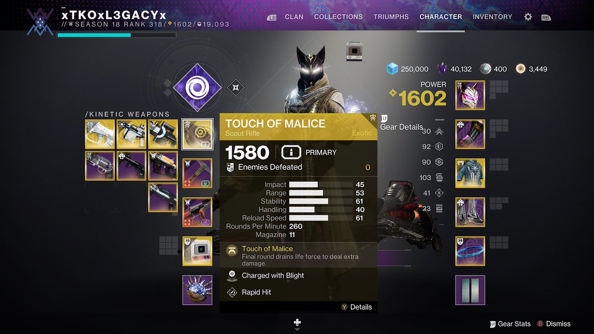 xTheLostLegendx's tweet photo. FINALLY!!!! #TouchofMalice #Destiny2 #XboxSeriesX #XboxShare https://t.co/6KwrToS2eo