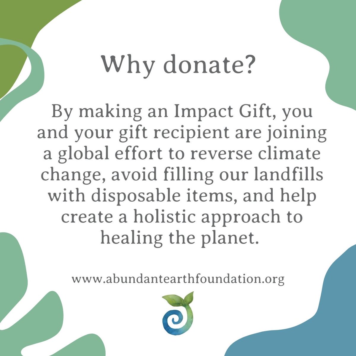 This holiday season, make an impact by joining our Impact Giving Campaign! abundantearthfoundation.org