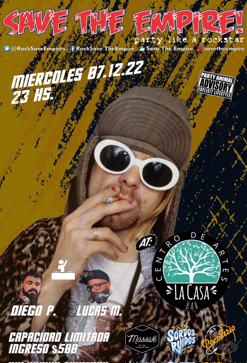 RockSaveEmpires's tweet photo. 🚨 ALERTA DE FIESTA!🚨

🎉 La última de este 2022!!! 🎉

🤘🏼🤘🏼🤘🏼 #SaveTheEmpire 
🤘🏼🤘🏼🤘🏼 #PartyLikeARockstar https://t.co/oLrMiBPTaF