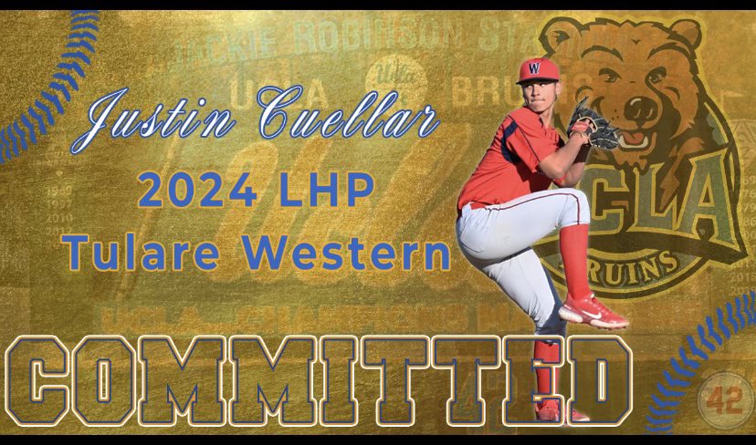 cuellarjustin10's tweet photo. I am beyond blessed to announce that I have made my decision to continue my academic and baseball career at UCLA. I want to thank God,my family,teammates,coaches,friends and TW teachers and administration for their endless support through this process. Go Bruins 🐻@UCLABaseball https://t.co/0df892hAHa