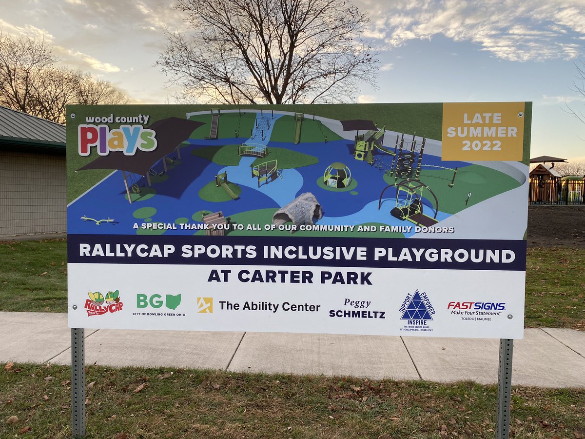 63bigcal's tweet photo. What a special day for @cityofbg, @RallyCap_BGSU, Wood County Plays - &amp; all the youth that get to enjoy this new #InclusivePlayground at Carter Park.Kudos to @pjhookman1 and @_Luke_Sims for their vision along with @Ryan_Wichman and the Team of volunteers that made this a reality! https://t.co/gWAhaSB3B8