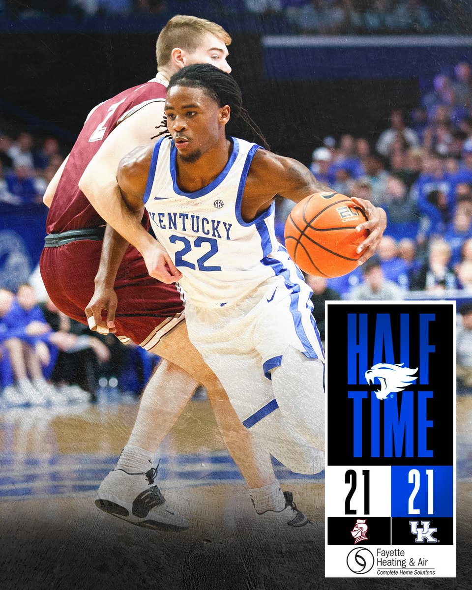 KentuckyMBB's tweet photo. Halftime. https://t.co/WpiDxnw8JH