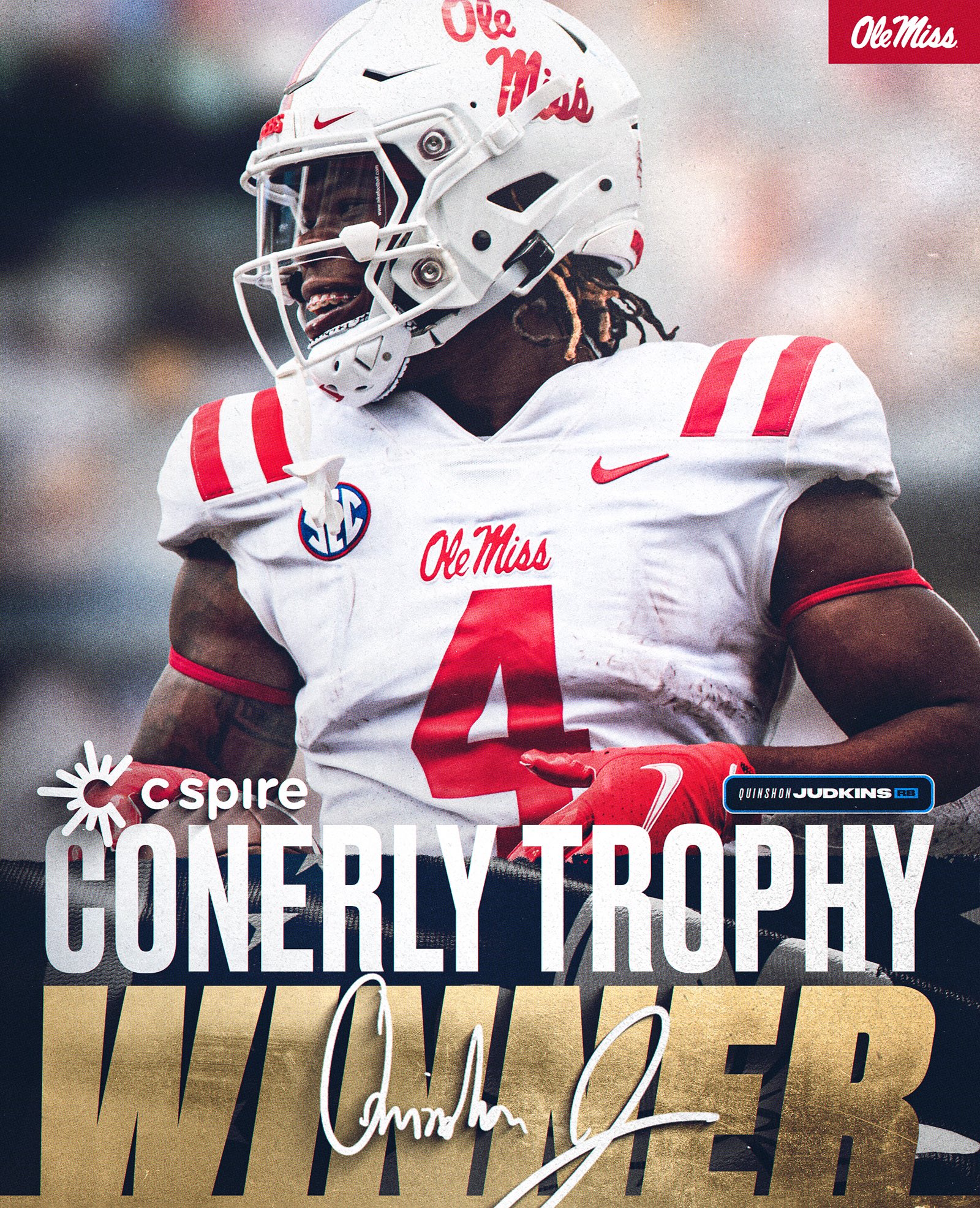Judkins wins Conerly Trophy SEC Rant