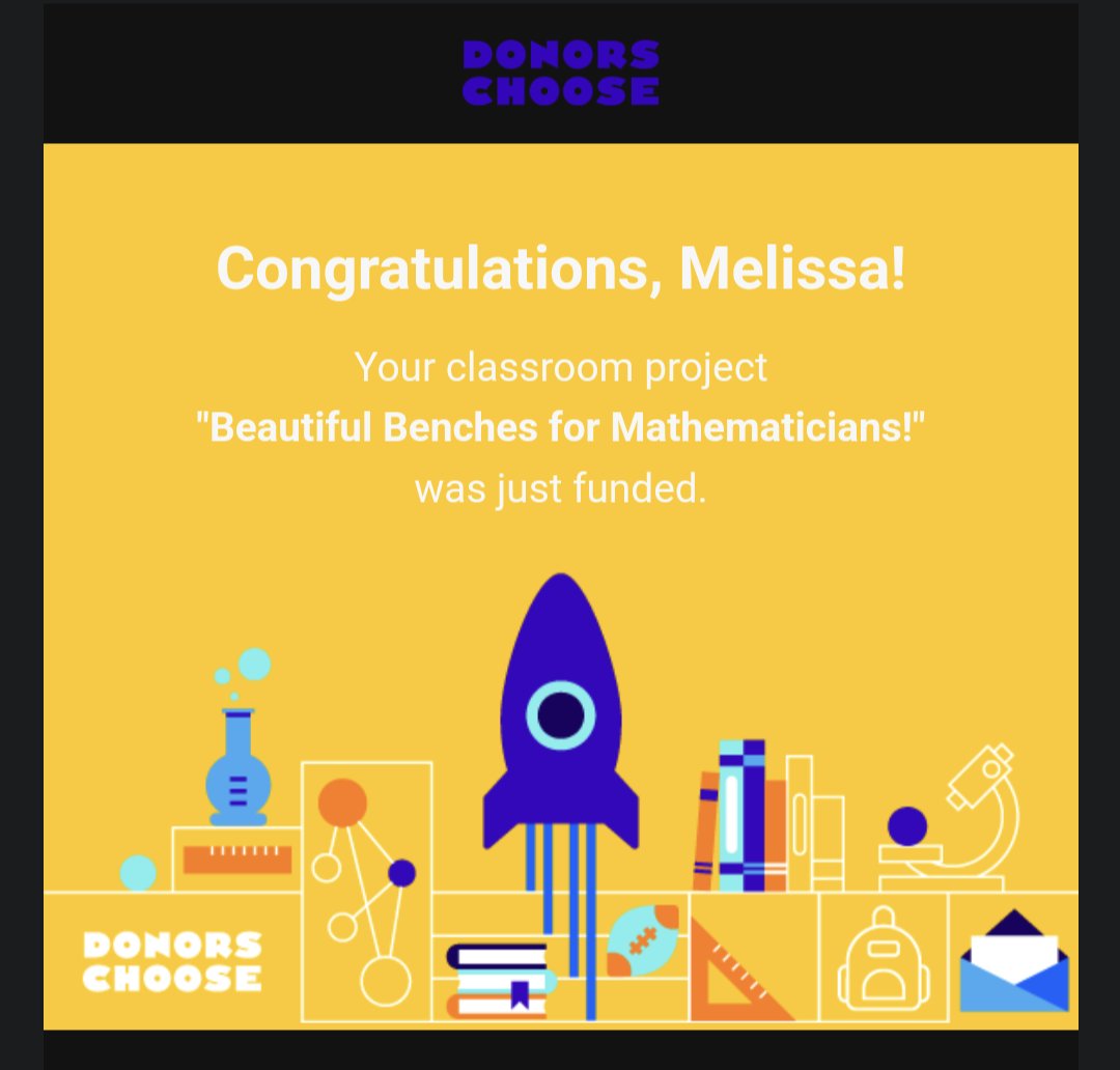 MelissaKumanski's tweet photo. Thank you, thank you, thank you!!!! My project has been completely funded!

I appreciate all 20 of my donors along with everyone who RTed! ❤️

#teachertwitter, &amp; those who support us, you are amazing! ❤️ https://t.co/q3KuT4rn7J
