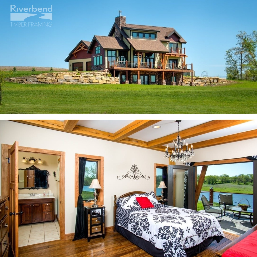 RiverbendTF's tweet photo. This modern craftsman-inspired timber home stands out in the distance and lives beautifully up close.   See more photos https://t.co/6iOxm3wrRR

#craftsmanstyle
#craftsmanhomes
#farmhomes
#farmhousestyle
#timberframehomes
#timberframelivng https://t.co/P3lL9oHM6u