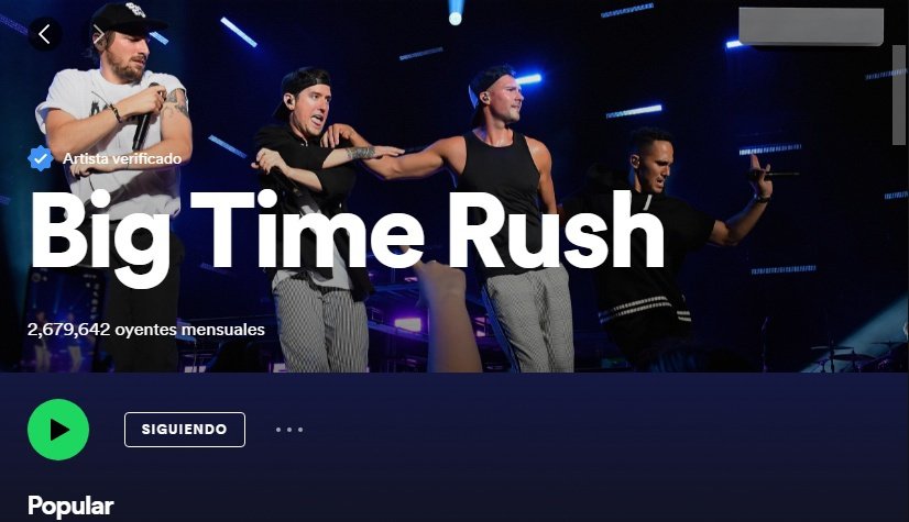 .<a href="/bigtimerush/">Big Time Rush</a> ha actualizado su foto de portada de Spotify ⚡❤️