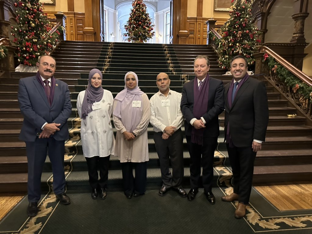 Today my colleagues and friends: @krasheedmpp , <a href="/SherefSabawyPC/">Sheref Sabawy</a> , &amp; @sajidAnjum wore purple to support the <a href="/wrappdincourage/">WrappedinCourage</a> campaign 💜. 

Thank you Yasmine &amp; Shiba @NisaHomes for providing safety, shelter, dignity &amp; new beginnings for women &amp; children in our own community