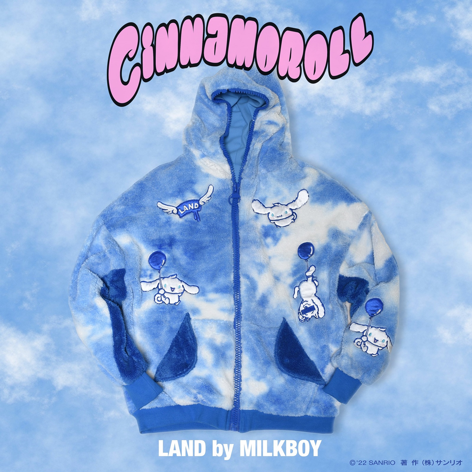 LAND by MILKBOY シナモンロール コラボ ボア パーカー