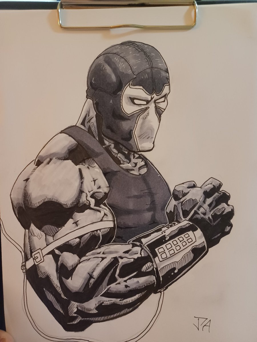 Jonpeterahlstr1's tweet photo. @rtomhardy @DCComics @wbpictures #bane #breakthebat #FANART 
Finally finished the Bane piece in the style of @RobertMarzullo 
Really like how this one tuned out. https://t.co/MZ9uWZrItd
