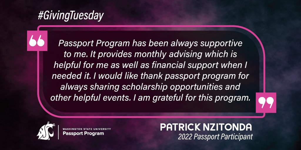 wsu_csp's tweet photo. (1/2) Our #PassportProgram is here to provide students with holistic advising in academic, career, financial, personal, and social matters to succeed in college. Through donor support, we are able to continue supporting people like Patrick. https://t.co/ZFSfZySh72