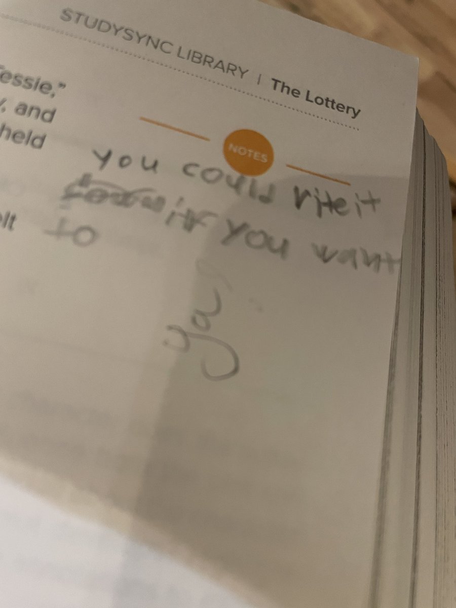 “You could write it if you want to.” Something my daughter wrote. Really loving this.