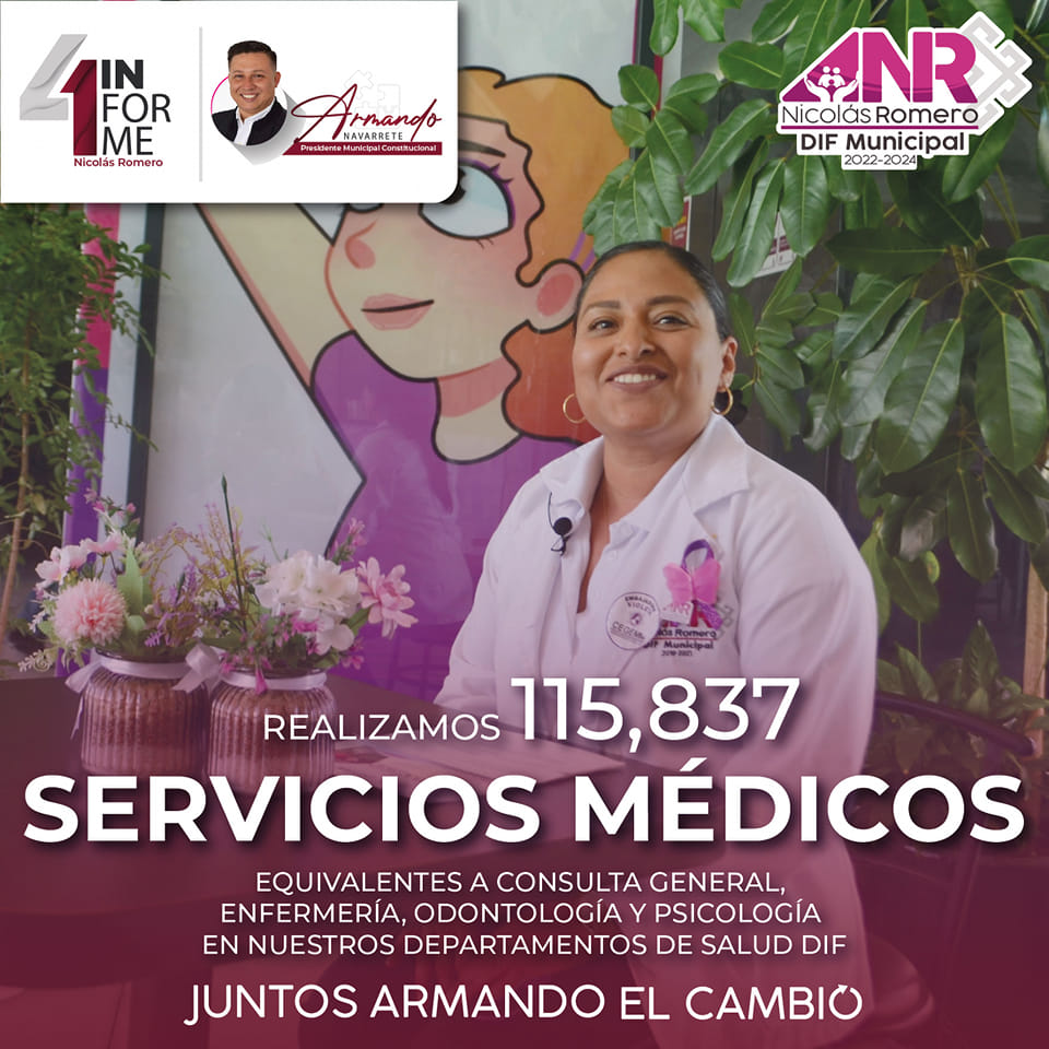 DIFNR_2527's tweet photo. Durante este primer año de gobierno del presidente municipal Armando Navarrete nuestra Unidad Médica y sus departamentos de salud DIF brindaron más de 100 mil servicios médicos.
#ArmandoLa4T #PrimerInformeDeContinuidad #DIFNR #JuntosArmandoElCambio https://t.co/jC5mVACh6j
