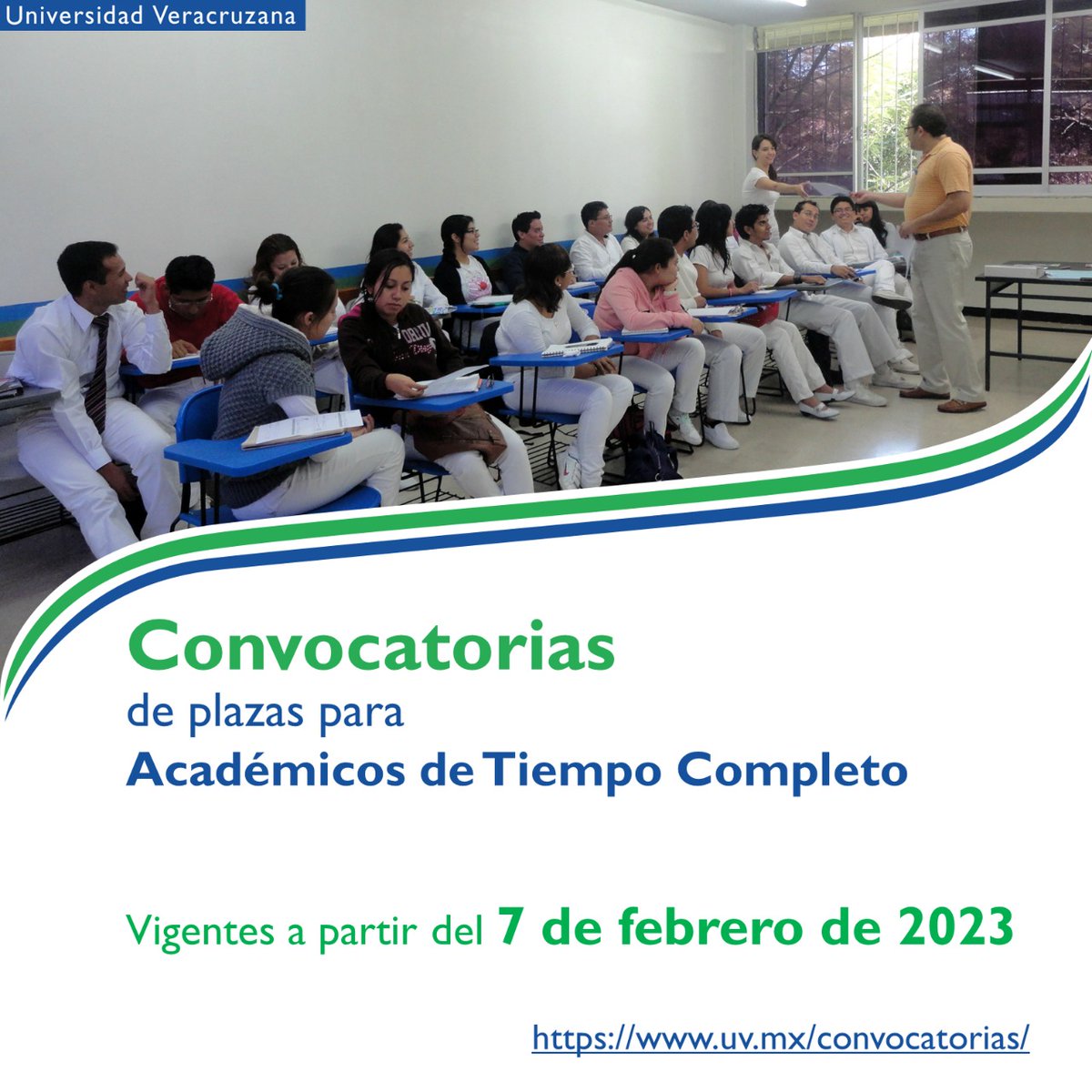 Convocatoria para ocupar una plaza de docente de tiempo competo en nuestra Facultad en el área de óptica. Consulta los detalles en uv.mx/convocatorias/…

Se agradece el RT