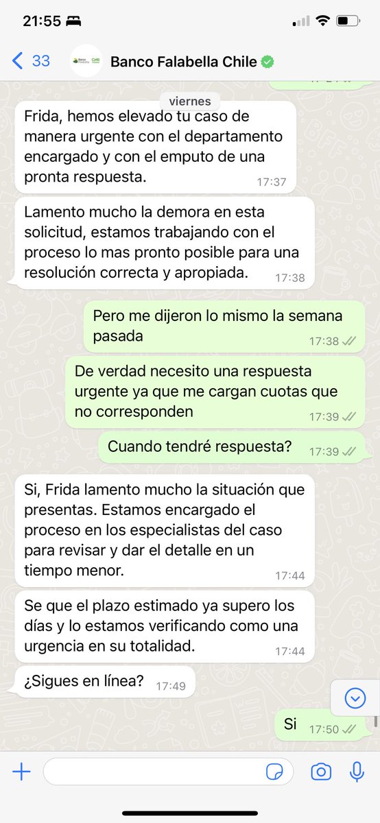 FridysG's tweet photo. @Banco_Falabella tengo un tema NO resuelto desde el 25 de octubre, cada semana me dicen que de 24 a 48 hrs resolverán y sigue todo igual. Luego me cobrarán intereses por un error que es de ustedes. Necesito una solución urgente y cerrar cuenta @SERNAC https://t.co/pAhlrjW45v
