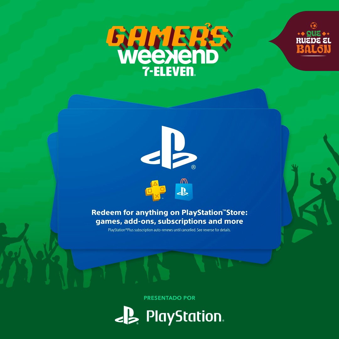 7ElevenGaming's tweet image. 🎁 El día de hoy @PlayStation estará regalando junto a nosotros 5 tarjetas de regalo, sigue estos pasos para ganar:

1. Síguenos en redes sociales junto a @PlayStation_LA 
2. Da RT a esta publicación
3. Responde con tu juego favorito de la PlayStation Store.

¡Suerte a todos!