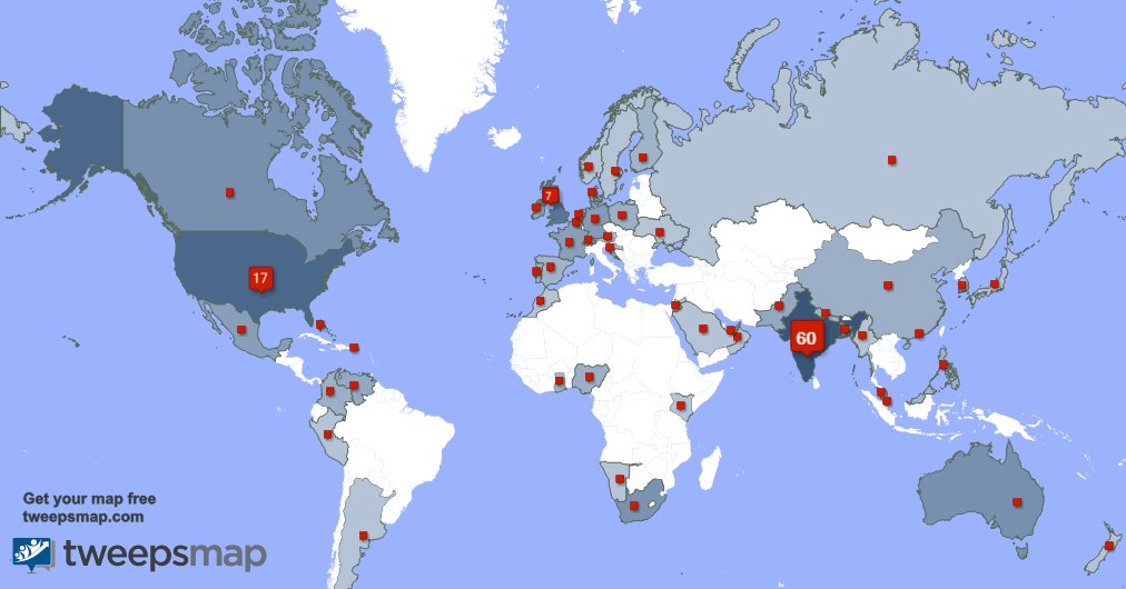 Special thank you to my 1 new followers from USA, and more last week. tweepsmap.com/!nitinSPEAKs