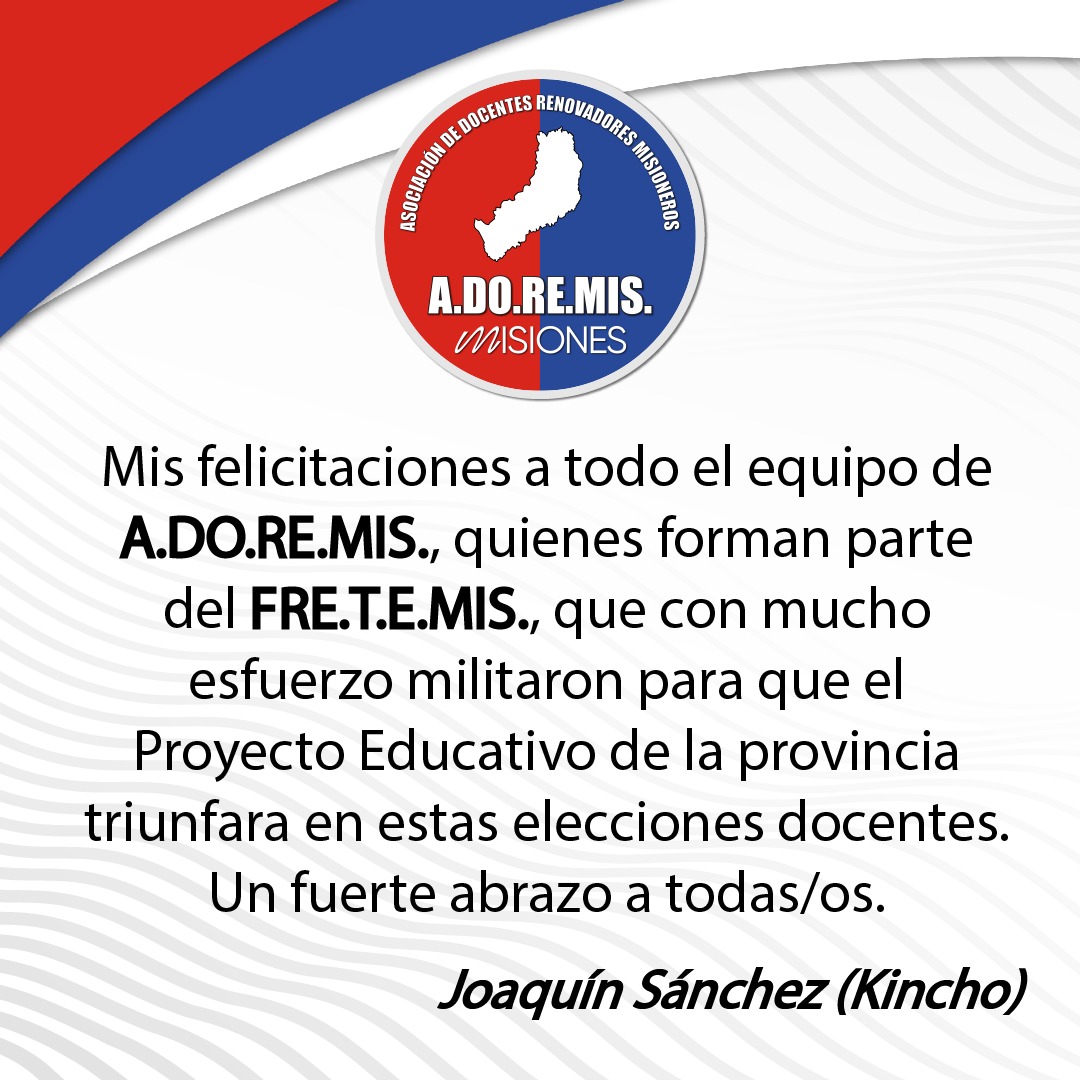 SAdoremis's tweet photo. #SOMOSFRETEMIS ✌️| Felicitaciones queridos #DocentesMisioneros comprometidos con este #ProyectoEducativo para que la provincia avance con propuestas concretas de cambio y sigamos a paso firme por el camino de la #VanguardiaEducativaANivelNacional https://t.co/LiBjrmYBOC