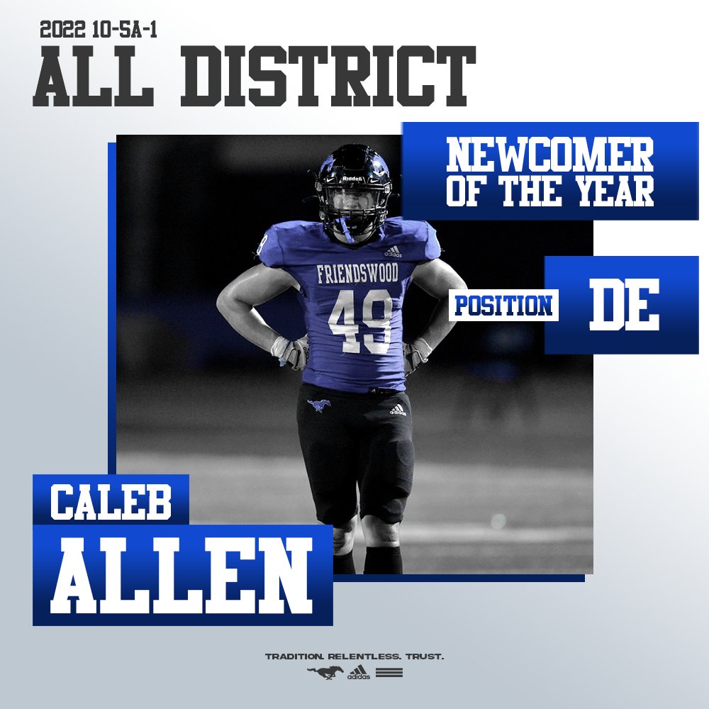 FwoodFootball's tweet image. Caleb Allen

Newcomer of the Year - DE

#Tradition x #Relentless x #Trust