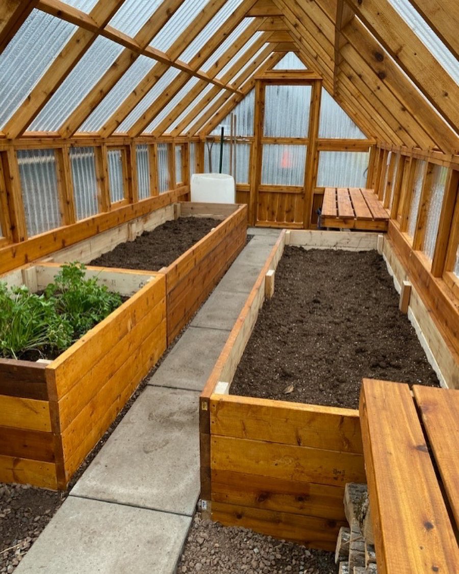 GreenhousesSun's tweet photo. ‘The Kentville’ 8x24 cedar model was recently installed in Scotsburn, Pictou County. 🌱🌻

This greenhouse has 8 additional windows while the interior beds &amp; shelves were built to accommodate a wood burning stove. 🪵🌱🌻

#scotsburn #pictoucounty #woodstovelife https://t.co/GkXONw8nE0