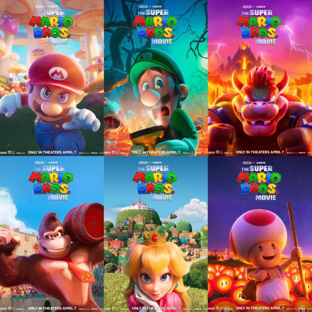 expedido azafata Rusia 6 nuevos y espectaculares posters de personajes de Super Mario Bros.: La  Película - Nintenderos