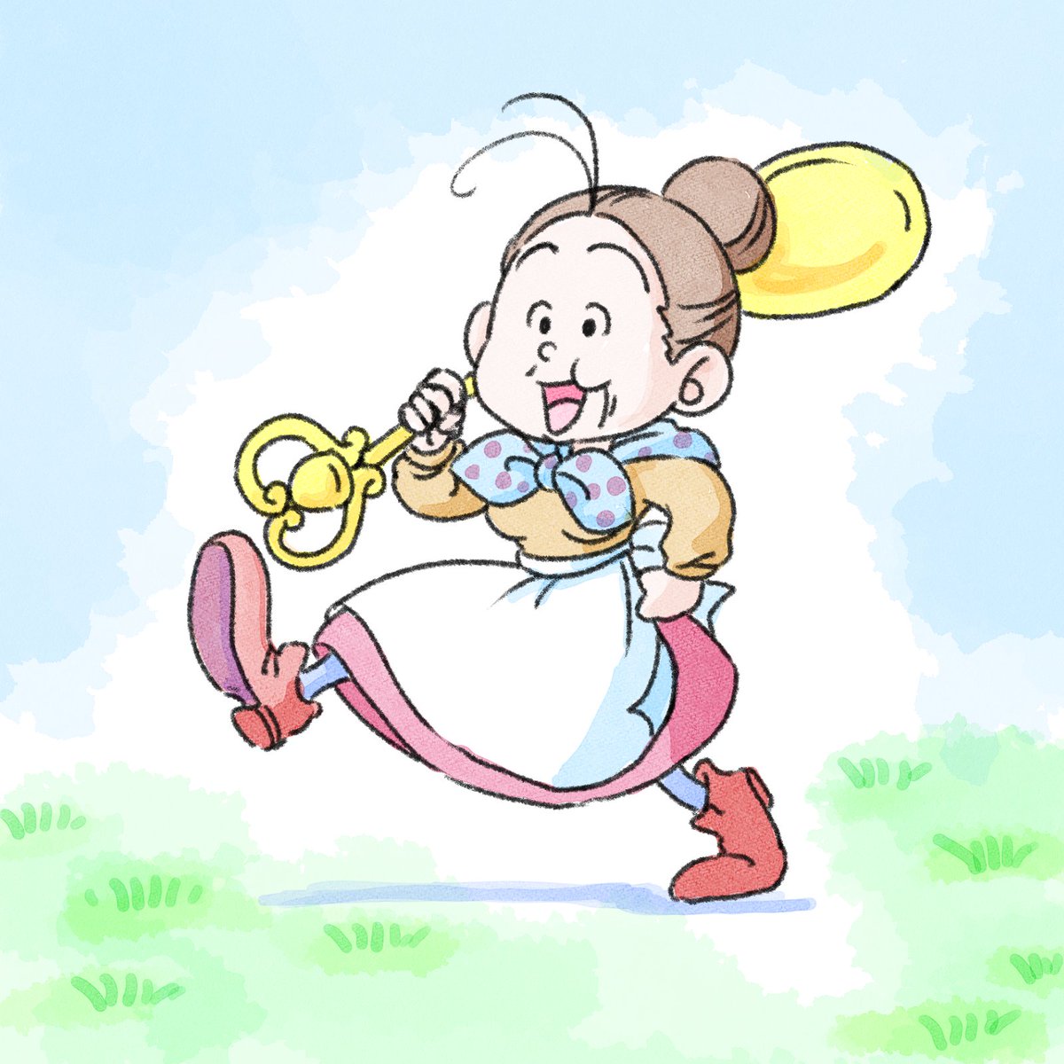 「#あさイチ の影響かスプーンおばさんトレンドだったので思わず描いちゃった(笑)1」|OGA-SAN🔭🎸🎨観測結束絵描き垢のイラスト