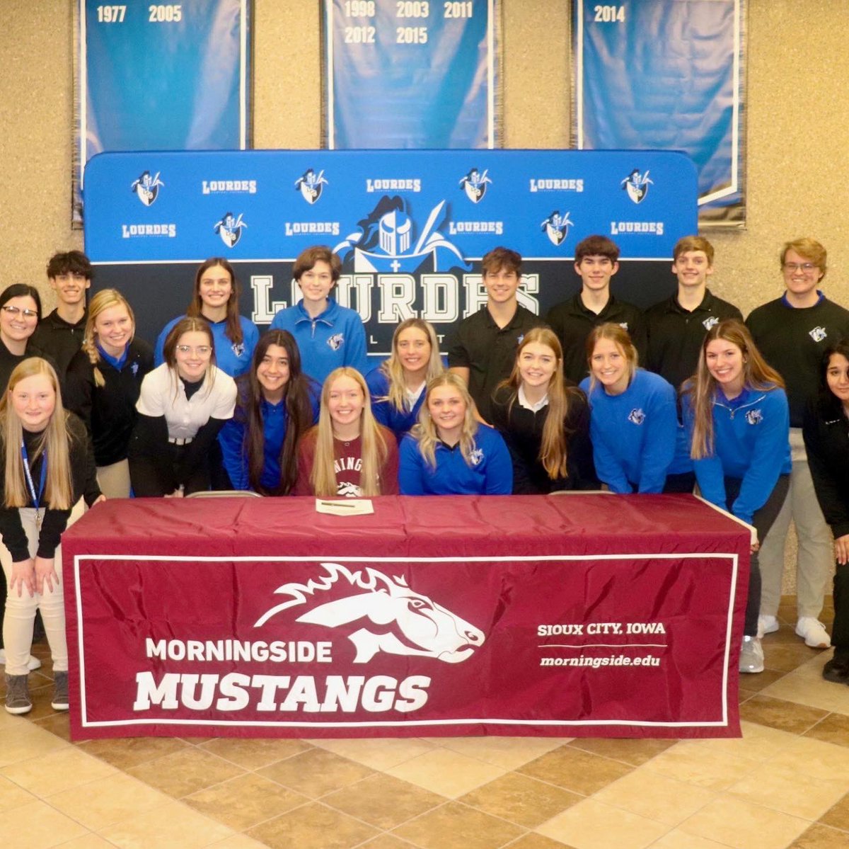 Lourdes Knights (@lourdesknights) on Twitter photo Senior Ella Welsh signed a letter of intent today to play golf for <a href="/MorningsideEdu/">Morningside University</a> in Sioux City! We are so excited for Ella and look forward to cheering her on as a Mustang!
Congratulations Ella! Senior Ella Welsh signed a letter of intent today to play golf for <a href="/MorningsideEdu/">Morningside University</a> in Sioux City! We are so excited for Ella and look forward to cheering her on as a Mustang!
Congratulations Ella!