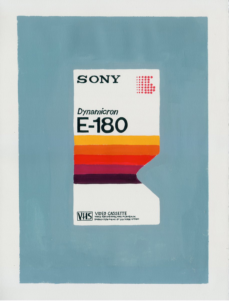 DropbearDigital's tweet image. Sony Dynamicron E-180 VHS
Gouache on Stonehenge White 245G

Fine art print available 
dropbearemporium.bigcartel.com/product/sony-d…
@il0venostalgia #nostalgia #VHS #vaporwave
