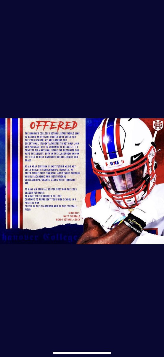 AGTG…..blessed to receive my second offer from Hanover college <a href="/chschargers_fb/">Central Chargers Football Recruiting(Archive)</a> <a href="/CoachClark93/">Gregory Clark</a> <a href="/RecruitGeorgia/">Recruit Georgia</a> <a href="/DLCoach_Danford/">Andrew Danford</a> <a href="/coachjocksample/">Joaquin Sample</a>