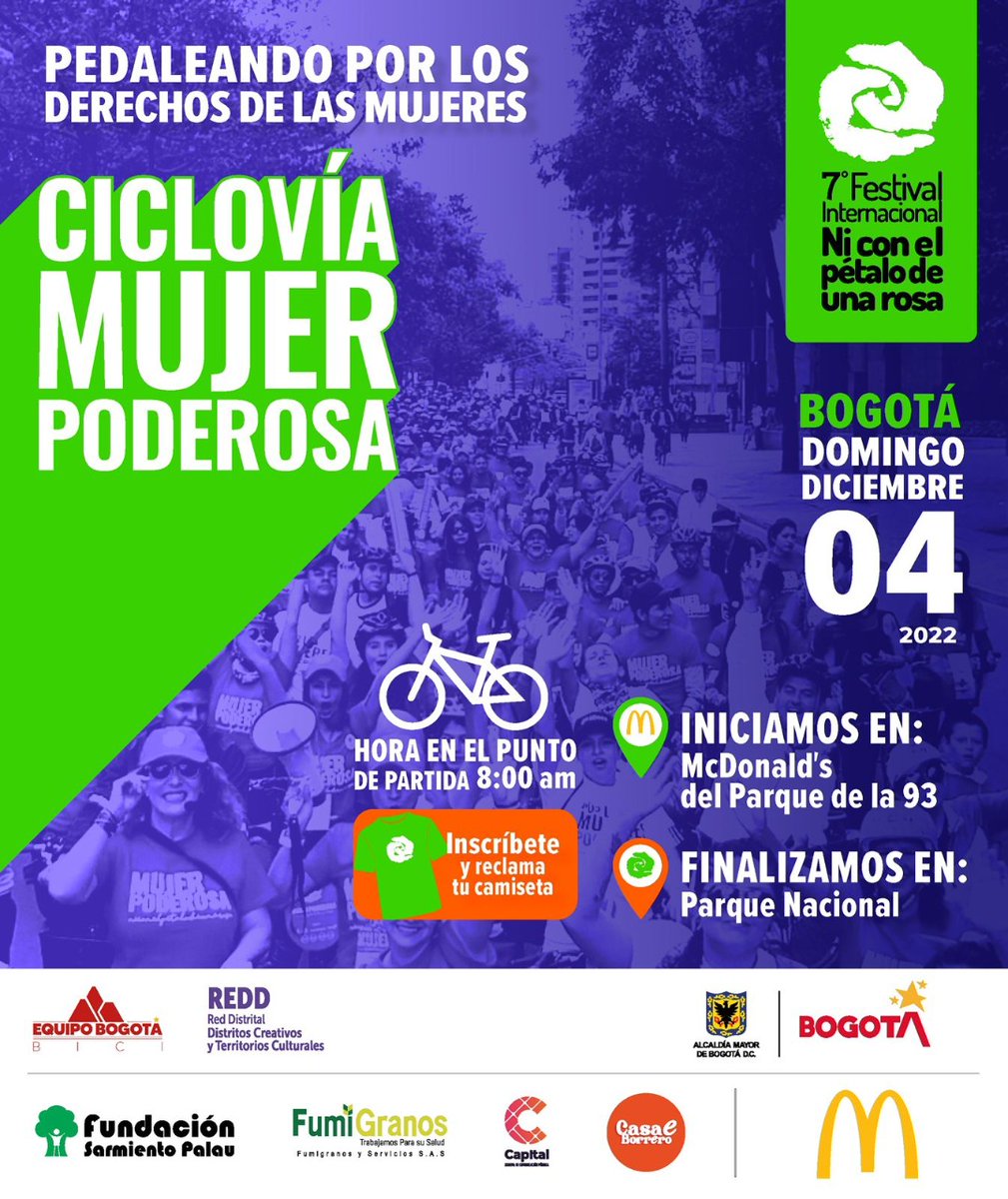 biciculturalu's tweet photo. Hola! 
Este domingo rodaremos por los derechos de las mujeres. Alista tu bici, invita a tus amigas y sal a rodar por una vida en la vía libre de violencias. 
No olvides inscribirte: https://t.co/hShZACjwvw https://t.co/HCIyG1JSdc