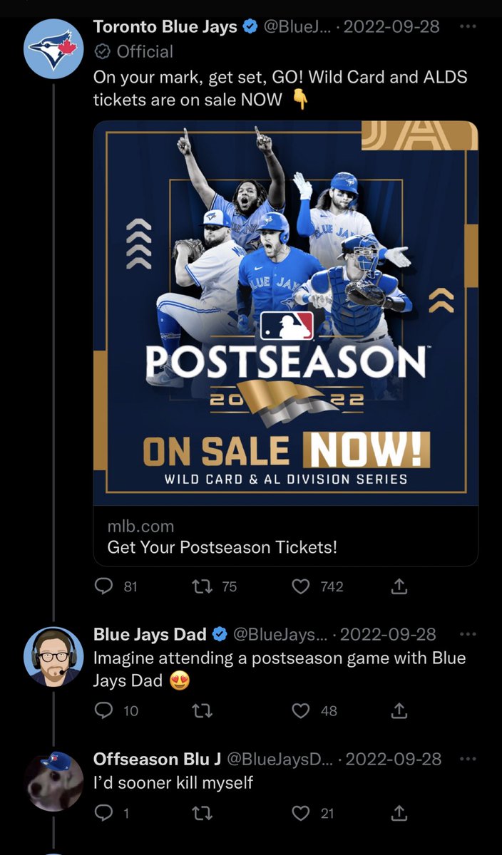 spen______'s tweet photo. A few of the most unhinged interactions on Blue Jays Twitter. https://t.co/sy6SGxKYeh