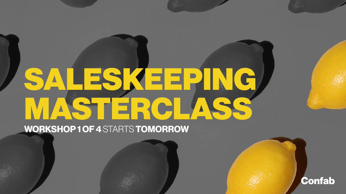 revthink_chief's tweet photo. Our 4-week #Saleskeeping series kicks off tomorrow!

Join my #RevThink team and I inside the Confab mastermind.

If you're not yet a member of Confab, learn more and apply here: https://t.co/zH3ubFtkbh 

#sales #BusinessOwners #creatives #Entrepreneur #masterclass #workshop https://t.co/l2FaeWK462