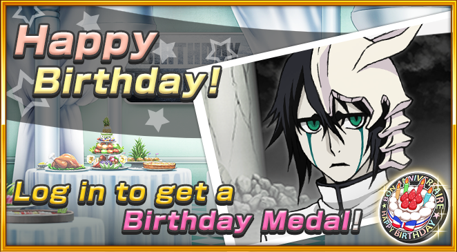 bleachbrs_en's tweet photo. It's Ulquiorra's birthday today! Celebrate by logging in to the game for a special scene and a Birthday Medal! https://t.co/RlGbyerEny #BraveSouls https://t.co/sy5gNhmA7S